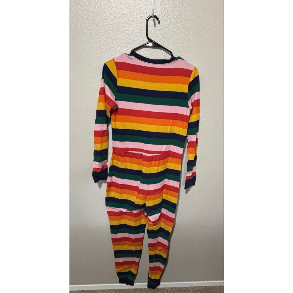 Men’s Women’s Old Navy Rainbow Pajamas One Piece Striped Union Suit Halloween, L - Picture 5 of 5